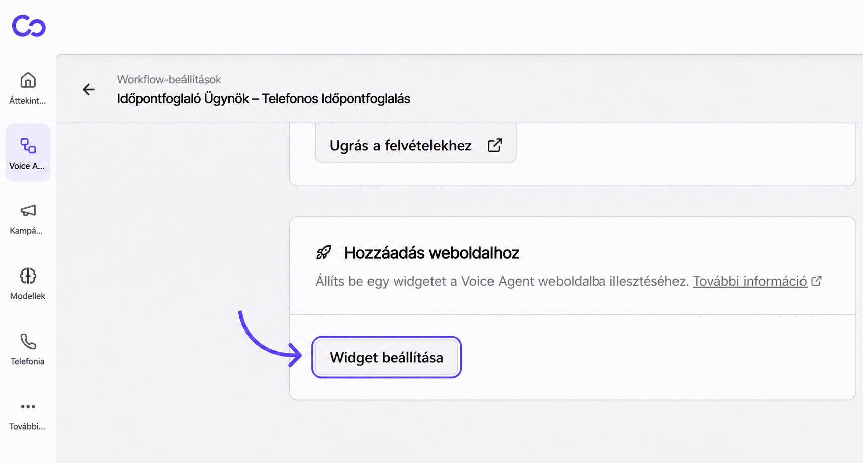 Ugrás a webhelyhez adáshoz